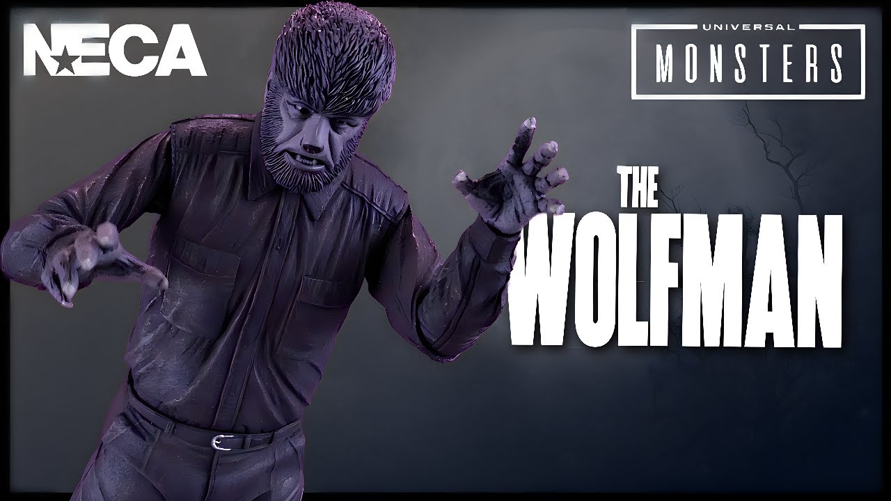 Фигурка Человека-волка от NECA Toys Universal Monsters, черно-белая версия @TheReviewSpot