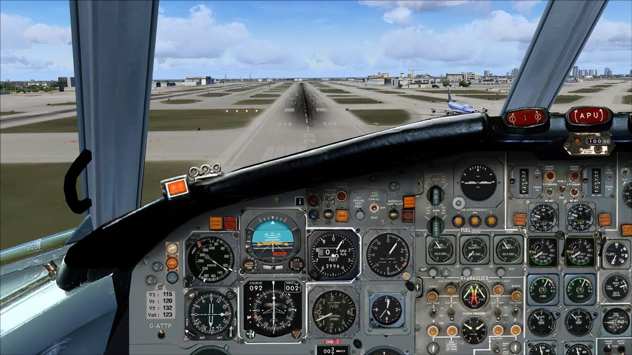 FS2004 BAC 1-11 landing in Miami