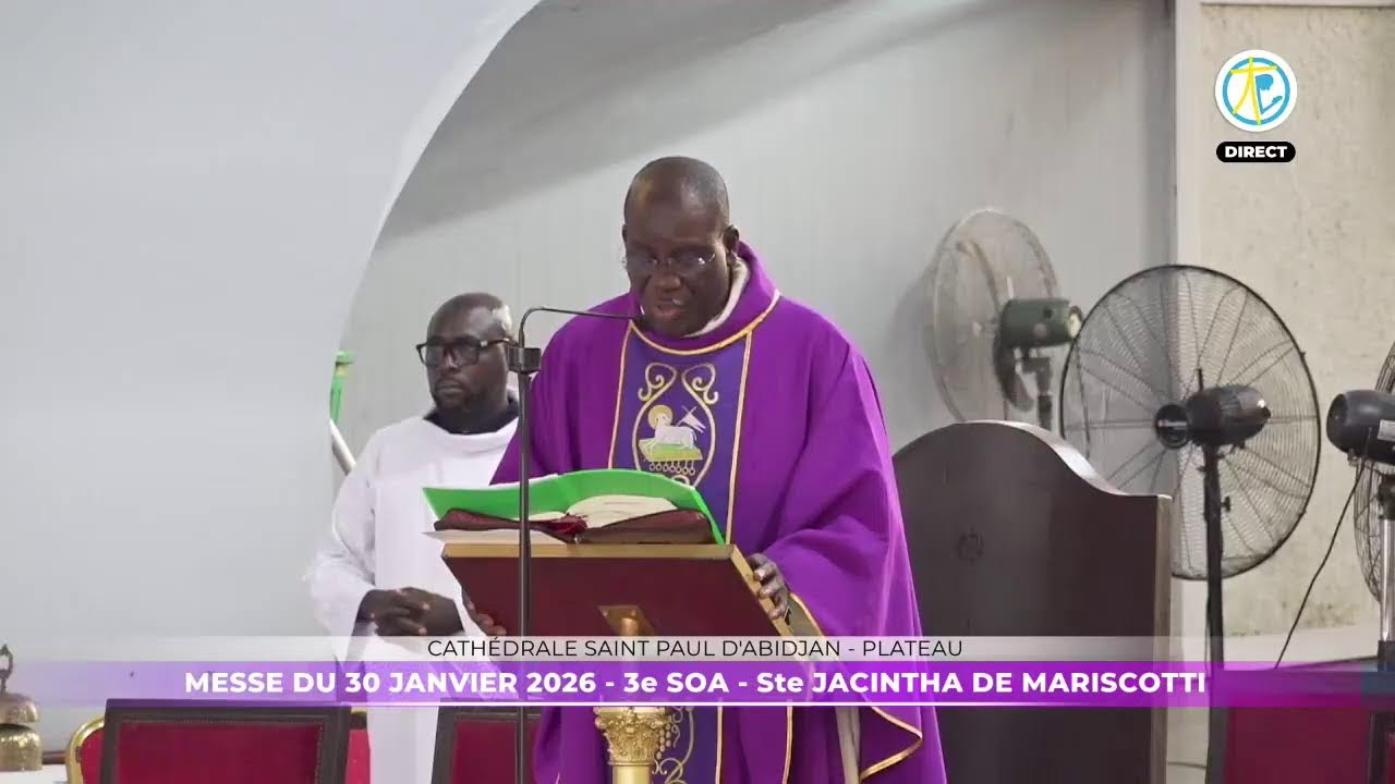 Messe  de 12h30 du 30 janvier 2026 en direct de la Cathédrale Saint Paul d'Abidjan - Plateau