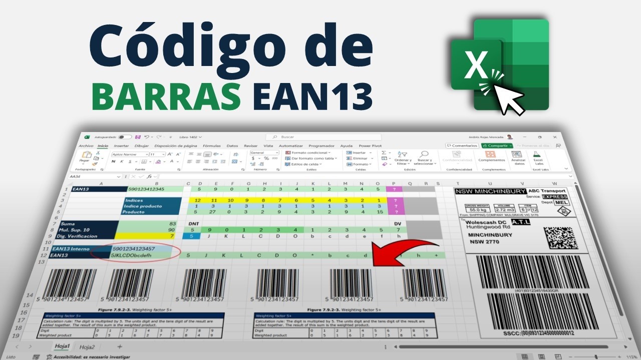 Cómo Generar Códigos de Barra en Minutos con Excel y el Protocolo EAN-13