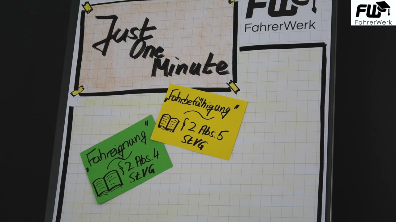 Just One Minute Folge 1   Fahreignung, Fahrbef&auml;higung, Fahrt&uuml;chtigkeit