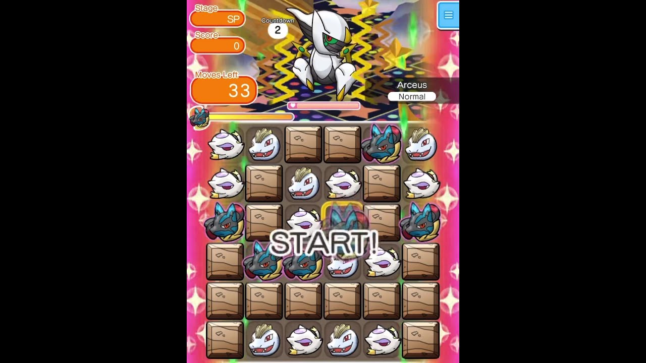 I Beat Arceus in Pokémon Shuffle Within 5 Moves!