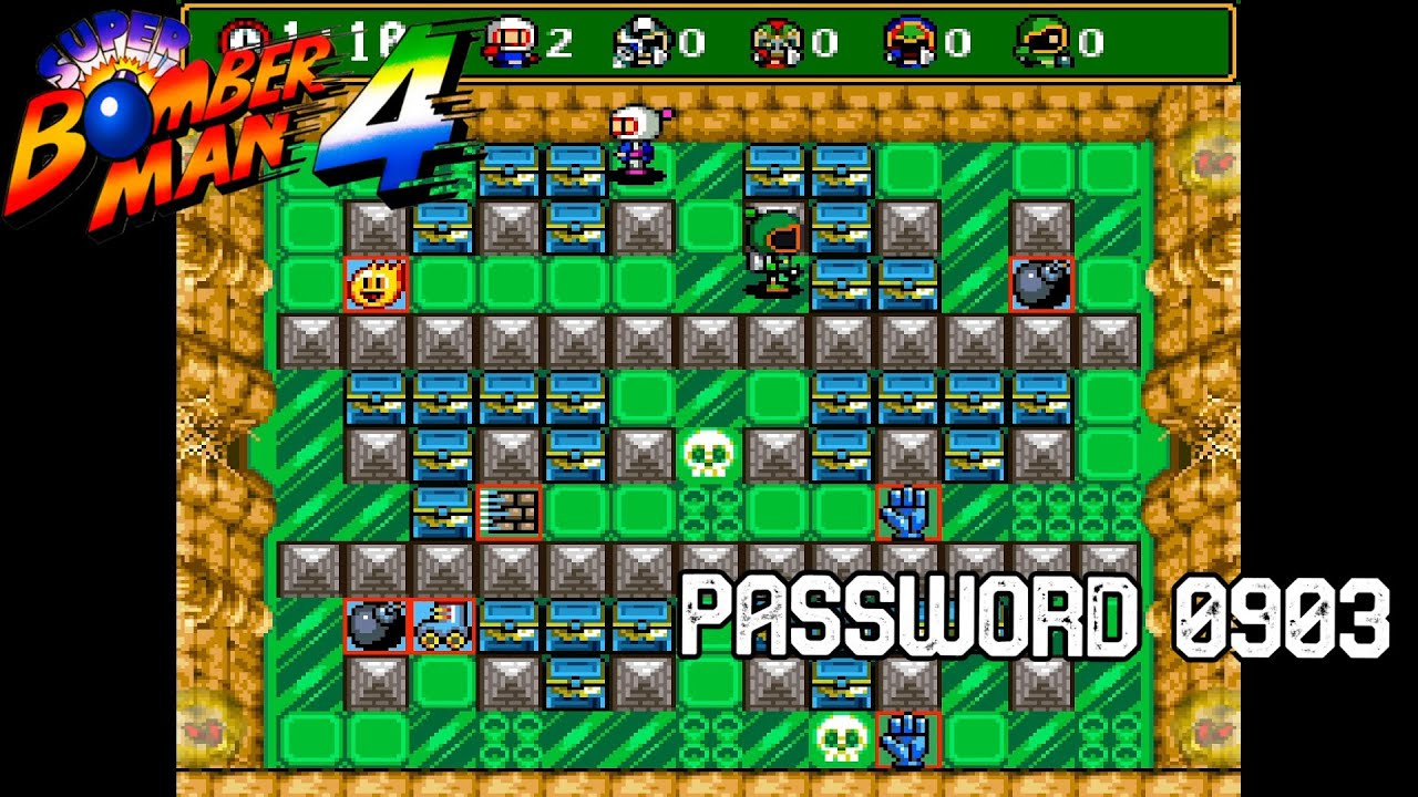 Super Bomberman 4 - Battle Mode - All stages (Password 0903)