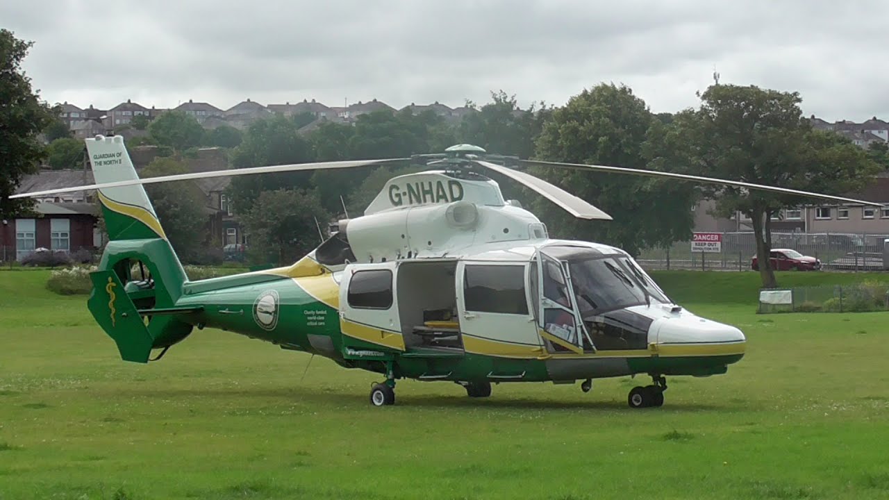 Great North Air Ambulance: Eurocopter Dauphin AS365 G-NHAD (Takeoff)