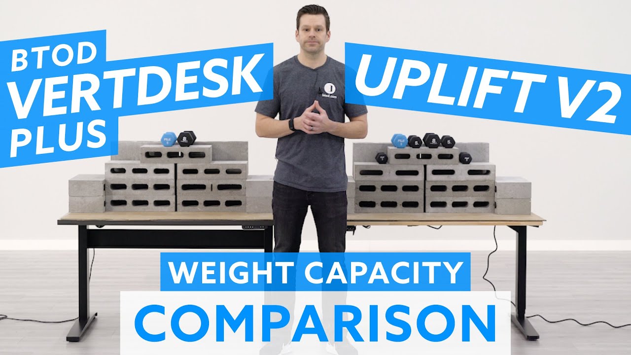 VertDesk v3 Plus vs. Uplift v2 Standing Desk Weight Capacity Comparison