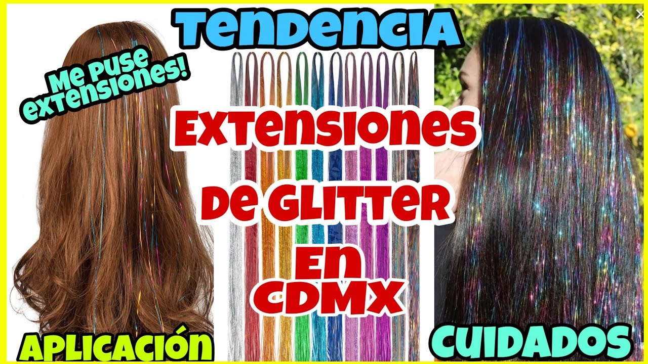 Extensiones de Glitter Llegaron al Centro CDMX!!! Hermosa Tendencia! Precios Accesibles
