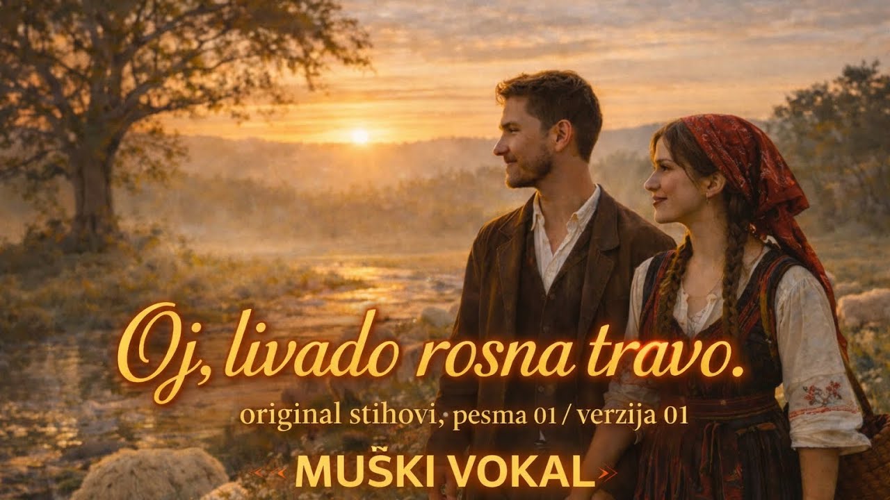 Oj, livado rosna travo / original stihovi – pesma 01 / verzija 01 MUŠKI VOKAL