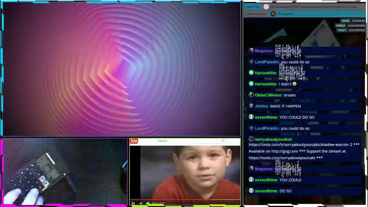 #youcoulddoso - Ghetto chiptune live mix on beam.pro/sorryaboutyourcats