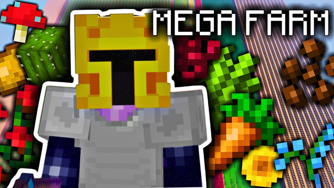 How to build a fully infinite MEGA FARM for every crop in 2026! (Hypixel Skyblock guide)
