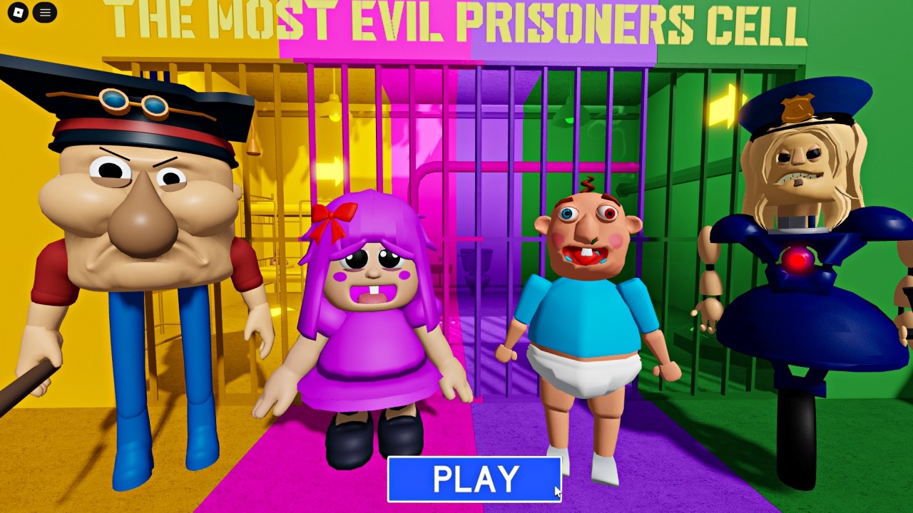 SEÑOR MEANIEHEAD VS BEBÉ BERRY VS BEBÉ POLLY VS CHICA POLICÍA? Obby Aterrador #Roblox