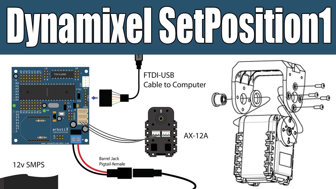 Dynamixel Tutorial 3: How to Set a Position on the AX-12 Motor