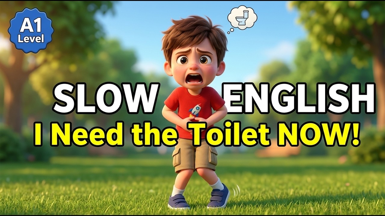 Oliver Needs the Toilet! | Slow English Listening Story for Beginners (A1 Level)