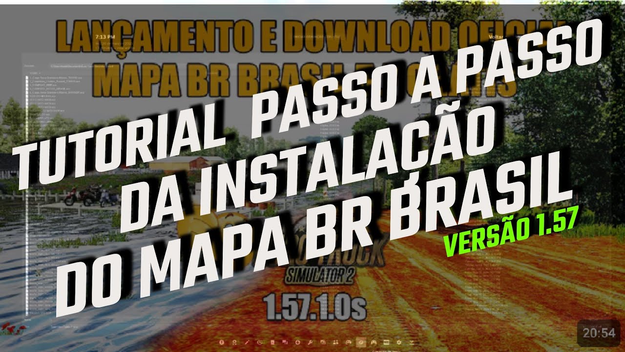 Como instalar o  Mapa BR BRASIL ets2 Geforcenow e PC - MODS BR 1.57