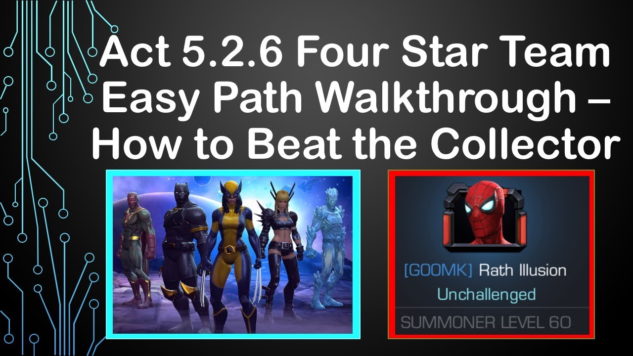Act 5.2.6 (Abrogation) Four Star Team Easy Chaos Path -- How to Beat Collector [MCOC]