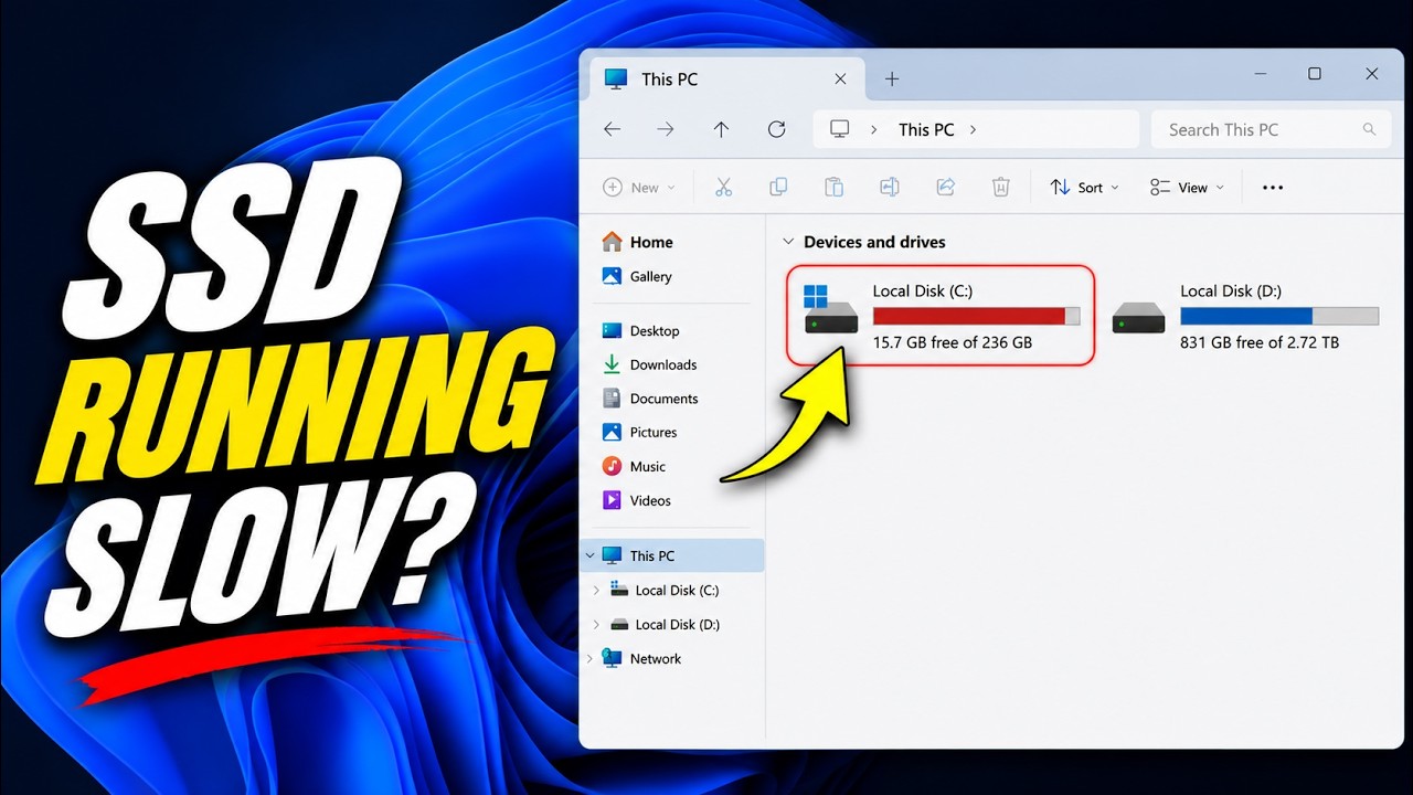 Медленно работает SSD в Windows 11? Ускоряем работу накопителя!