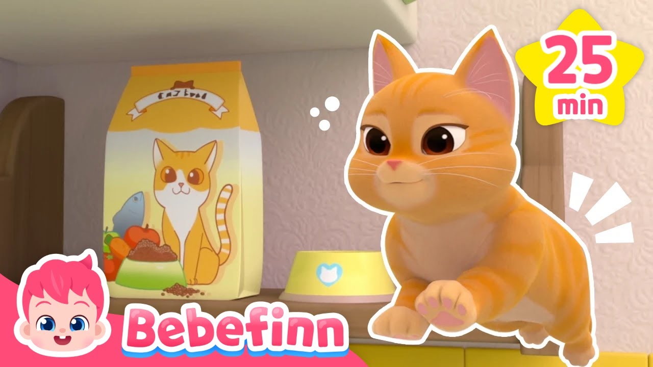 🐈 Boo The Cat and Friends @kikipuppupㅣBebefinn Best Nursery Rhymes and Stories for Kids