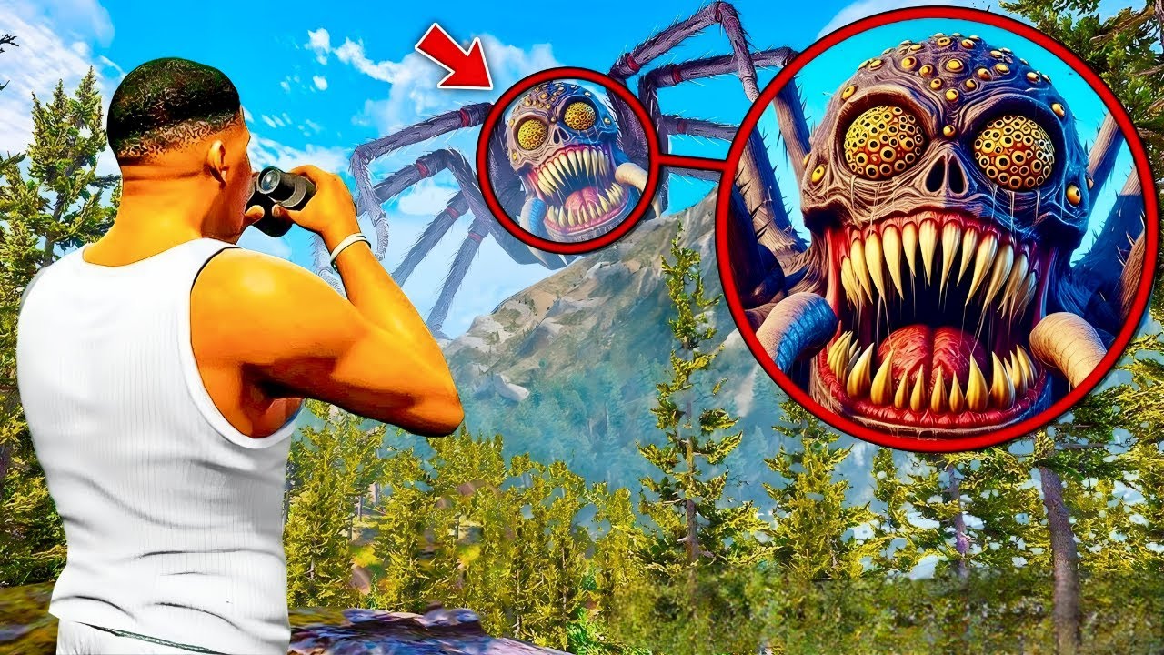 GTA 5 : World's Biggest Spider Attack Shinchan & Franklin😱🕸 | Gta 5 tamil | Gta 5 mods