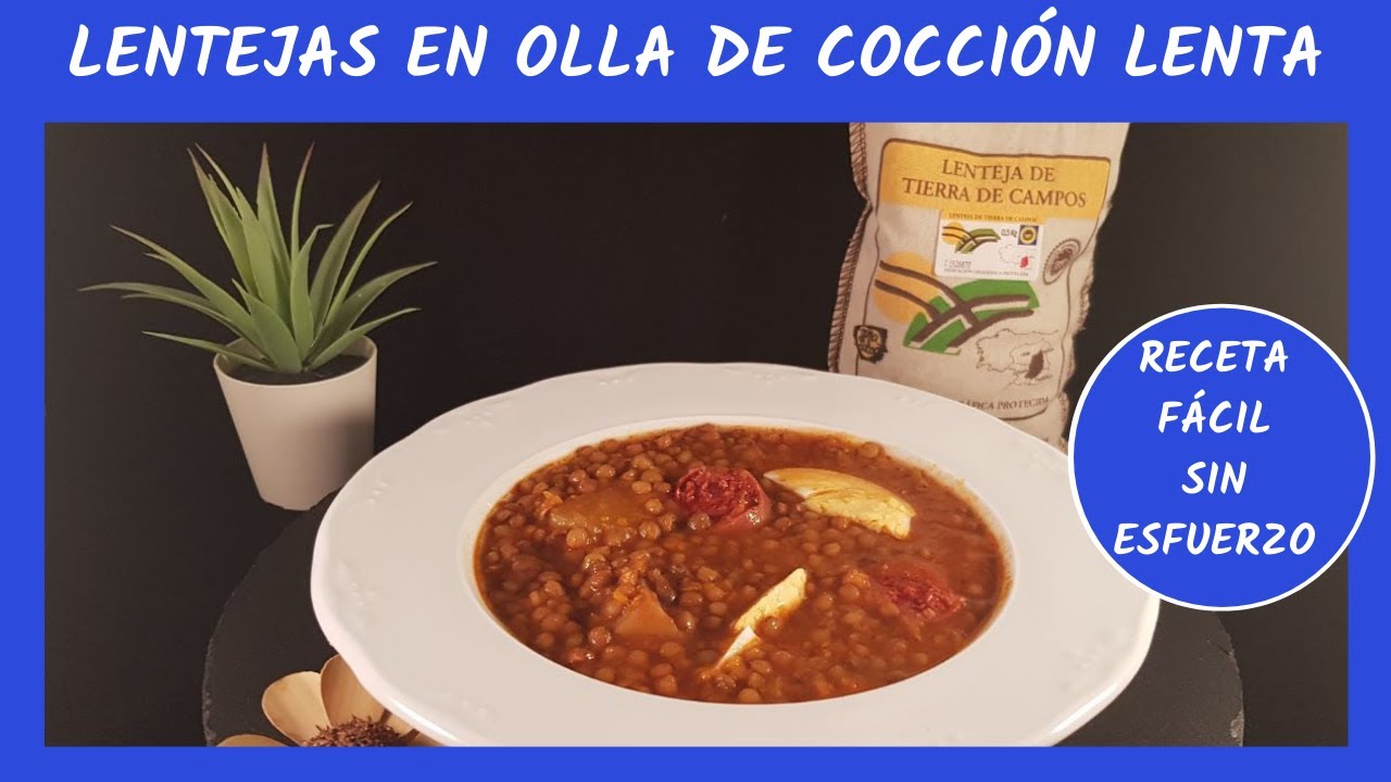 Guiso de LENTEJAS en olla lenta. Lentejas de Tierra de Campos I.G.P.