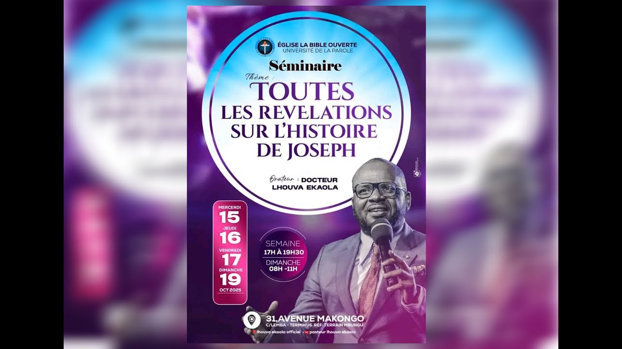 - JEUDI 16/10/2025 '' TOUTES LES REVELATION SUR L'HISTOIRE DE JOSEPH (2) ''