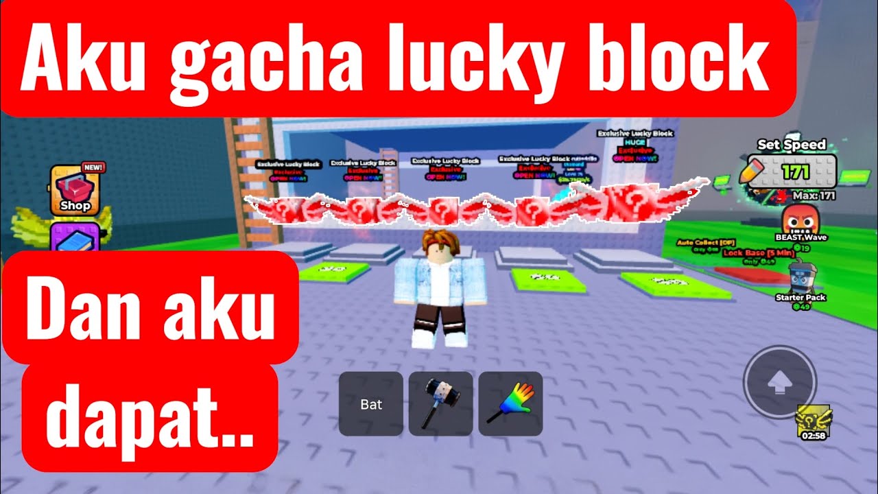 Aku gacha lucky block dan aku dapat..