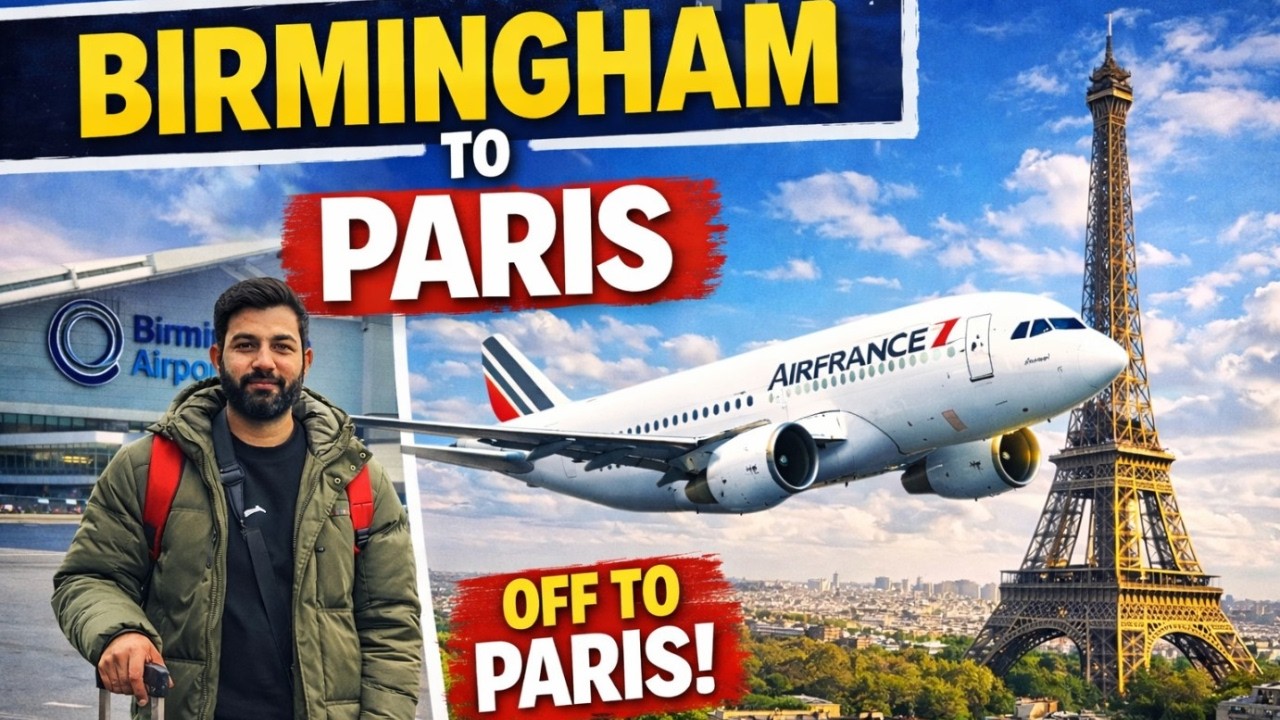 Birmingham to Paris 🇫🇷 | | Airport, Flight & Hotel Vlog | Vlog 22 | @thepunjabiscout