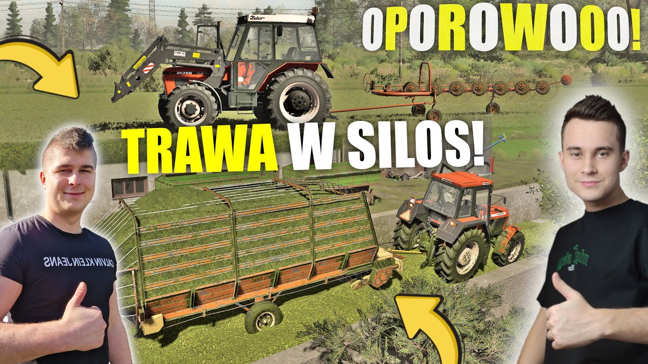 PIJANY KOLEGA UKRADŁ CIĄGNIK!? 😂 TRAWA W SILOS 😁 OPOROWA AKCJA🐮POLSKA WIEŚ🐷 200