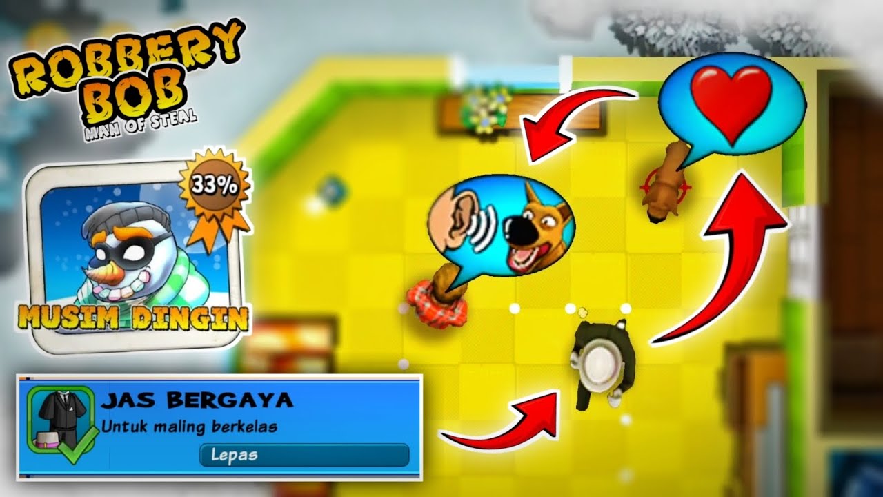Beli Baju Baru, Si Doggy Langsung Suka Loh Ya 😹 - Robbery Bob Man of Steal