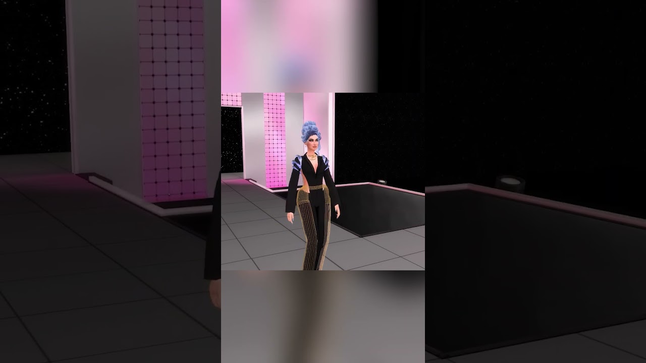 Deep Throat's Rudemption runway 💙 Watch Sims Drag Race of Goth vs. The Metaverse, out now! 🏁