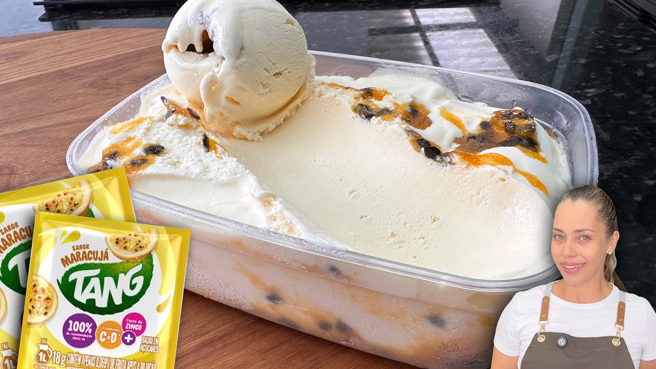 🍨 FEITO COM TANG! SABOR MARACUJÁ