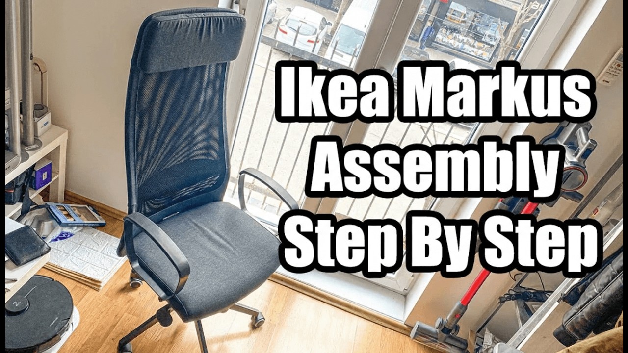 Сборка офисного кресла Ikea Markus от начала до конца.