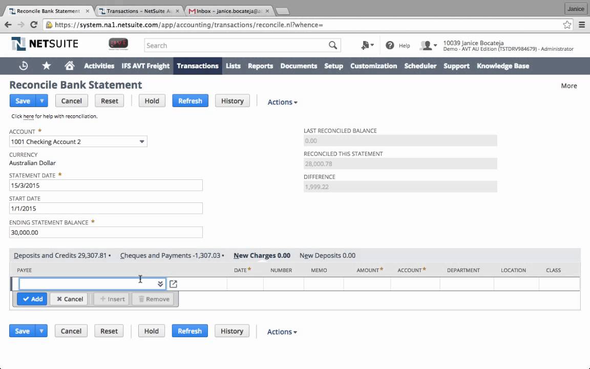 NetSuite Bank Reconciliation Basics | AVT