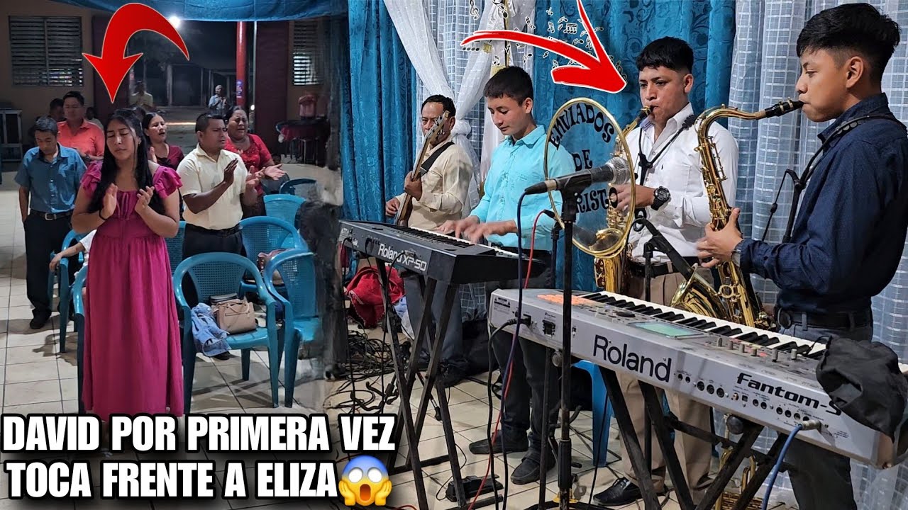 ELIZA Llora Al Ver Tocar A DAVID En El Culto Por Primera Vez😭Hoy Les Mostramos Por Primera Vez😱
