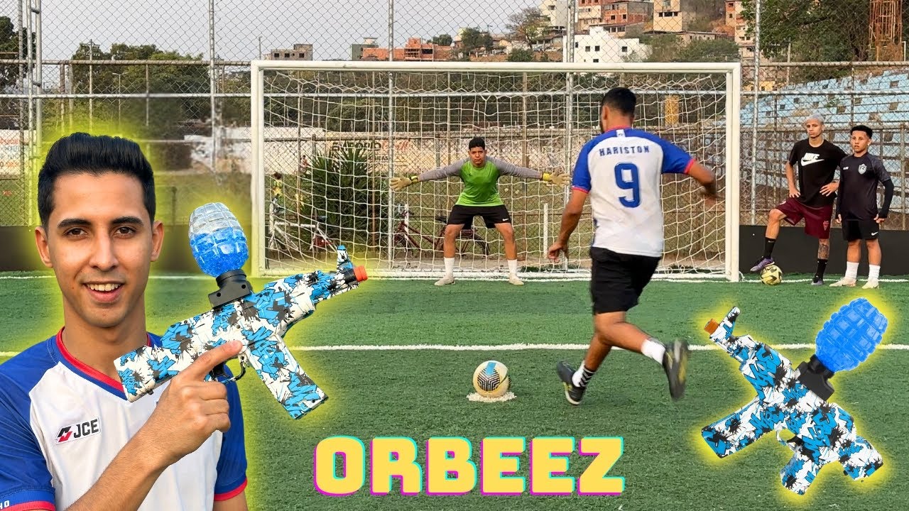 DESAFIO DE PÊNALTIS COM ARMA DE GEL - QUEM ERRAR VAI FERRAR!
