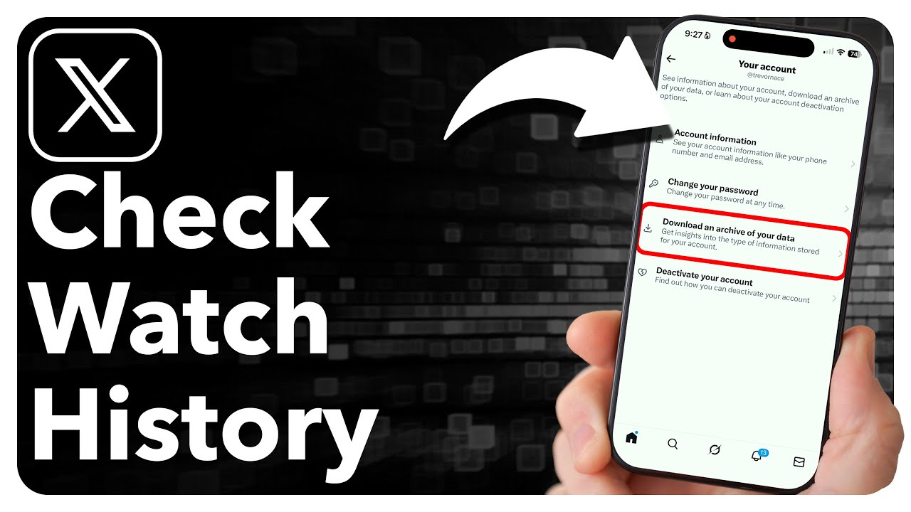 Как проверить историю просмотров на X