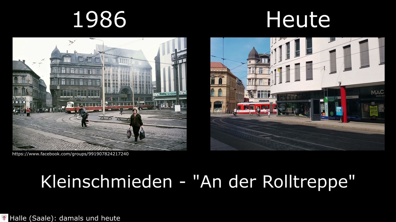 Halle (Saale) damals vs. heute #15