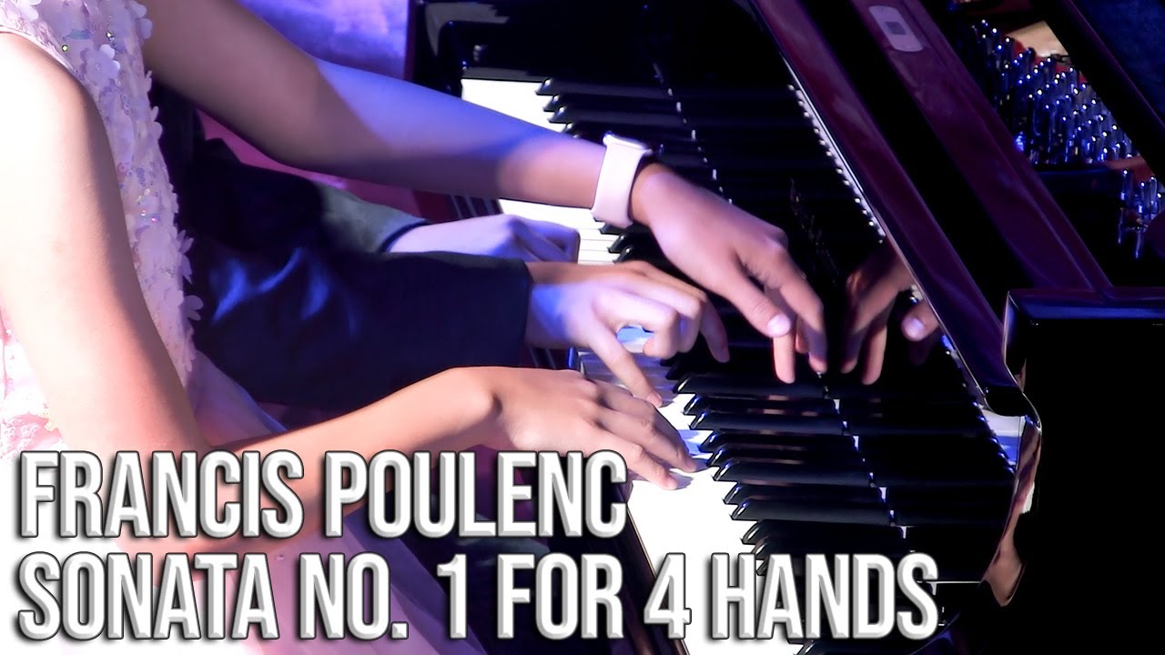 Francis Poulenc - Sonata No 1 for 4 hands, 1st Mvmt (Piano Duet)