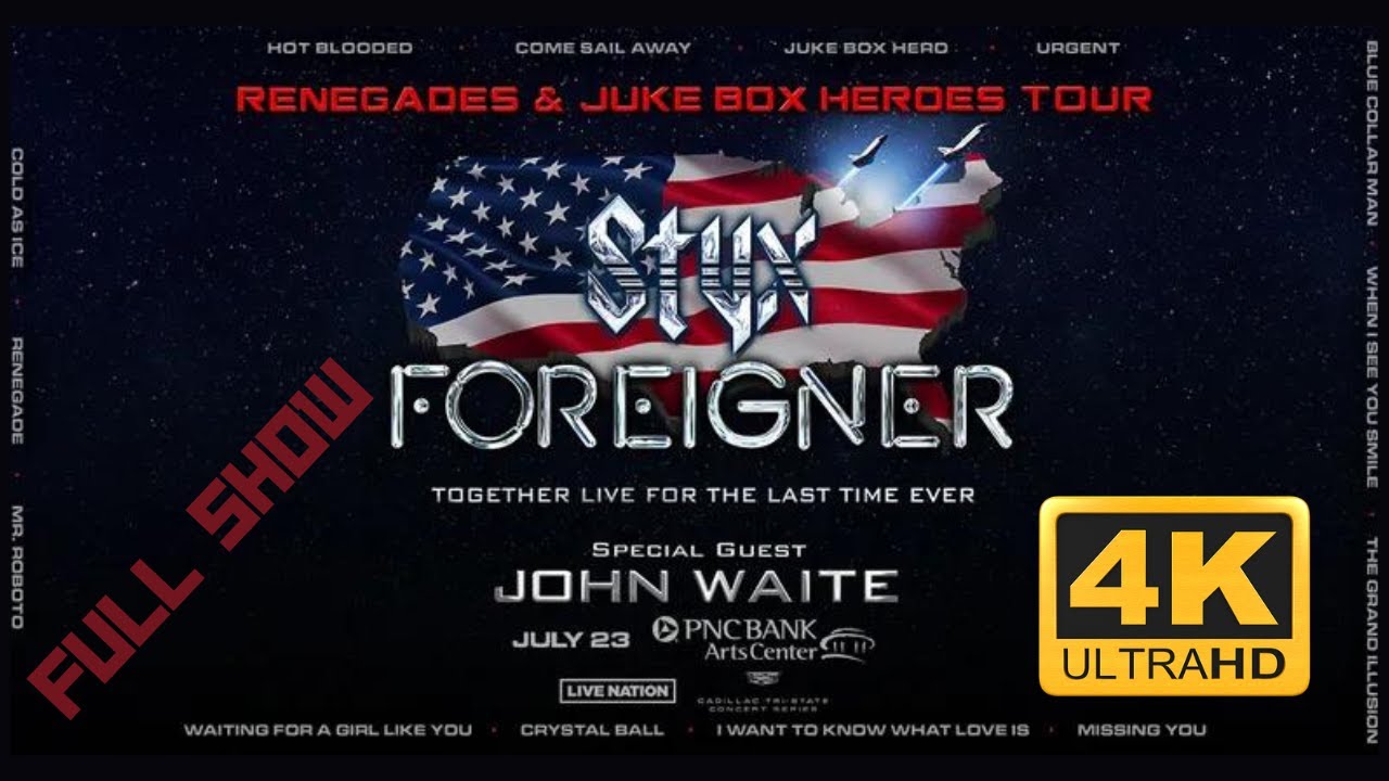 Foreigner Live Full Performance 4K Video PNC Bank Arts Center NJ July 23, 2024