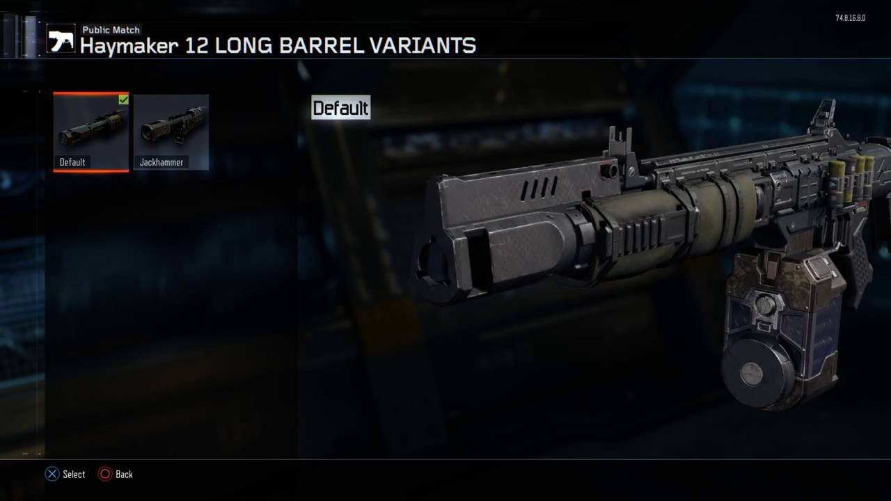 Black ops 3 All legendary attachments for Haymaker 12 