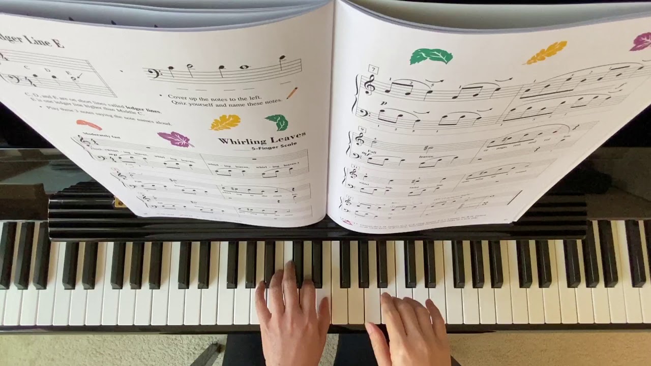 “ Whirling Leaves” Piano Adventure Lesson Book Level 2A