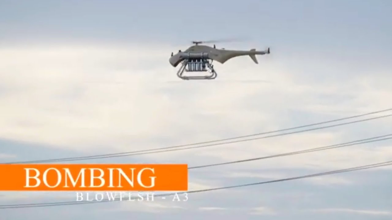 China showcases its Helicopter Swarm Drone System 'Blowfish A3'