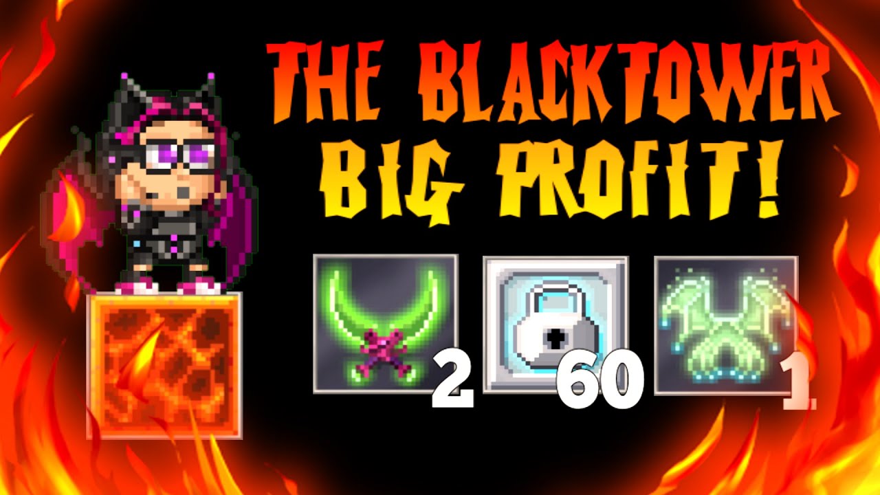 125WLS TO 60PL PROFIT FROM THE BLACKTOWER! (Pixel Worlds Black Tower 2020)