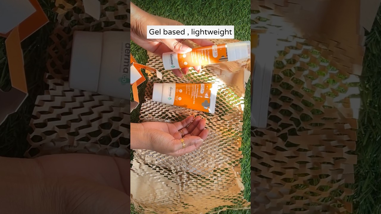 Unboxing The DermaCo 1% Hyaluronic Sunscreen Aqua Gel with hyaluronic acid #review #dermaco