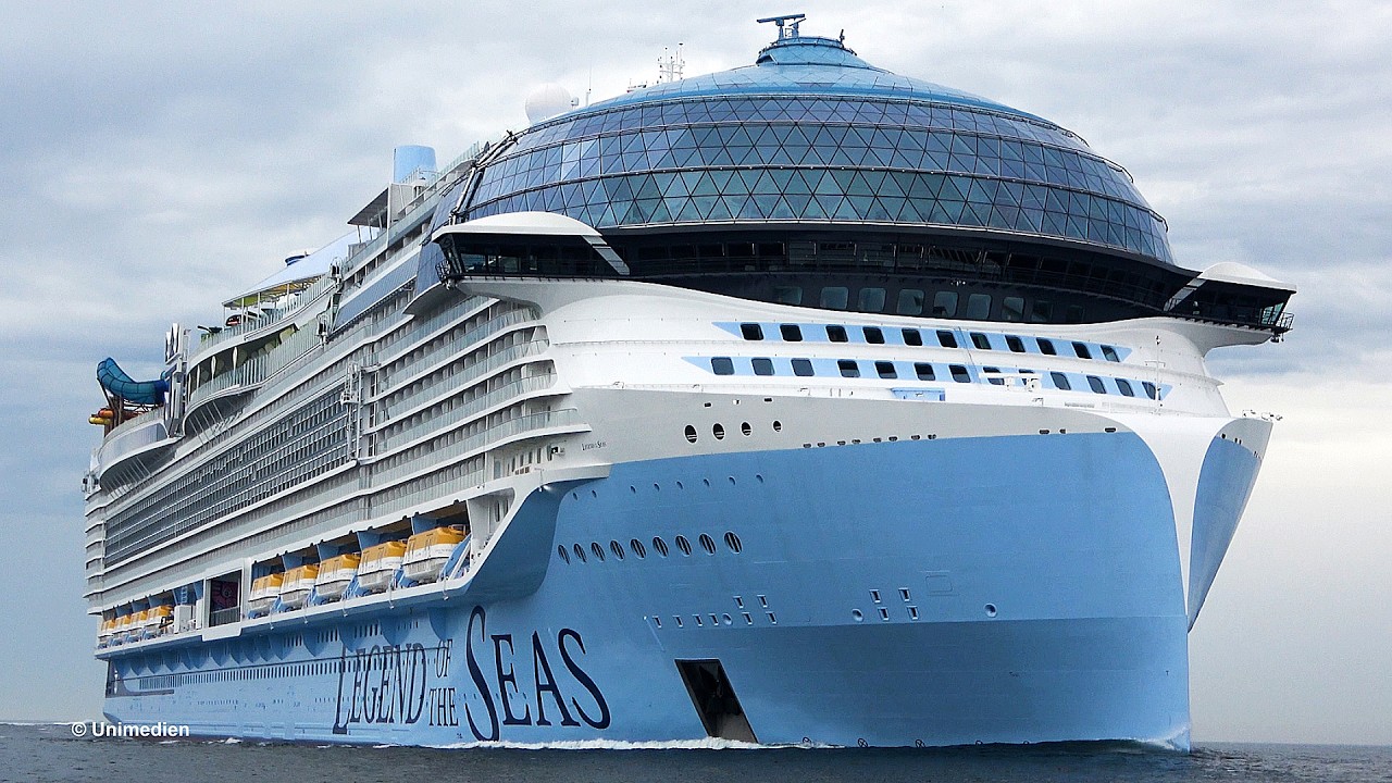 LEGEND OF THE SEAS | maiden sailing under flag of Royal Caribbean | world's largest cruise ship | 4K