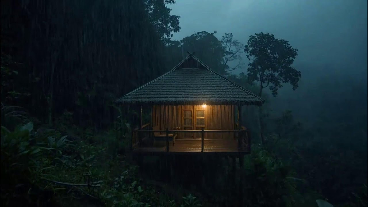 Soft Night Rain Forest 🌧️ | Natural White Noise for Relaxation