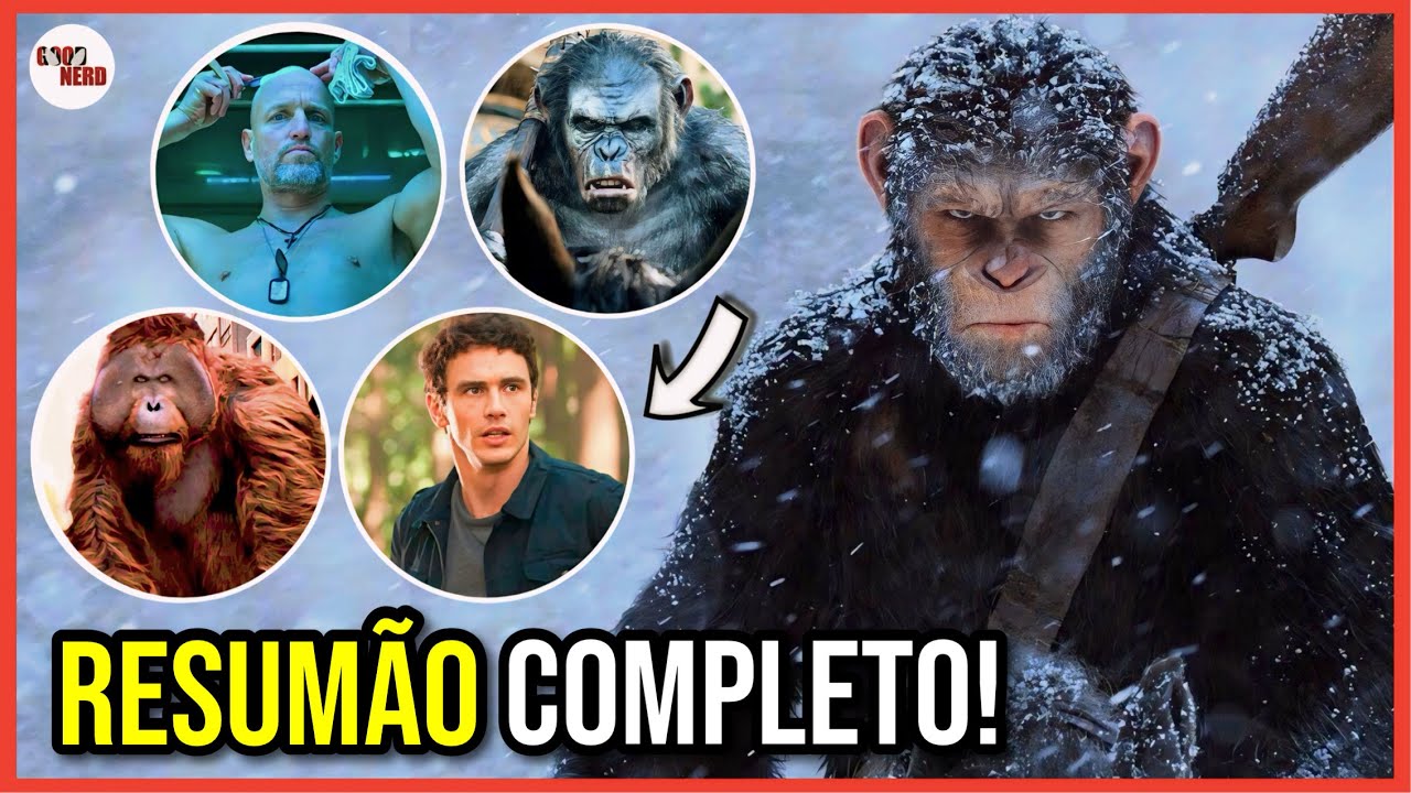 PLANETA DOS MACACOS: TODA A TRILOGIA EM 1 VÍDEO! - A HISTÓRIA COMPLETA DE CESAR!