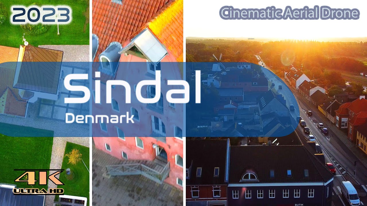 Sindal From Above - Jutland - Hjørring Kommune - 4K Aerial Drone - 2023