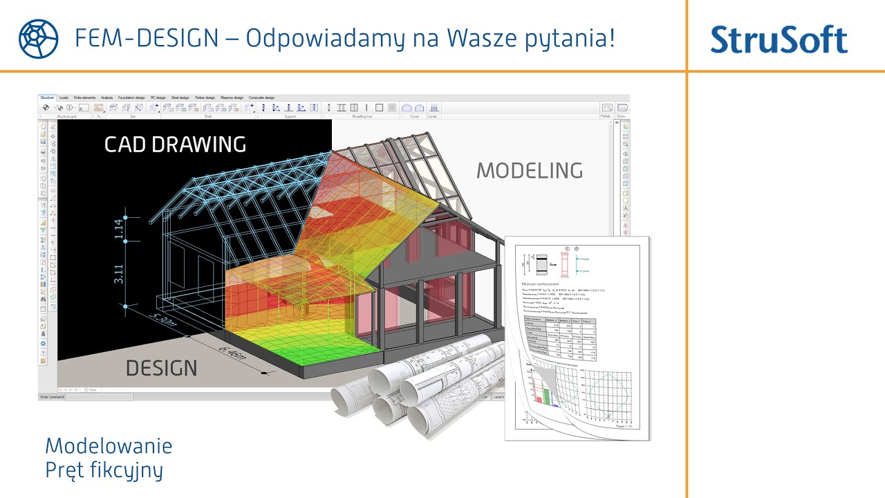 FEM-Design | Modelowanie | Pręt fikcyjny