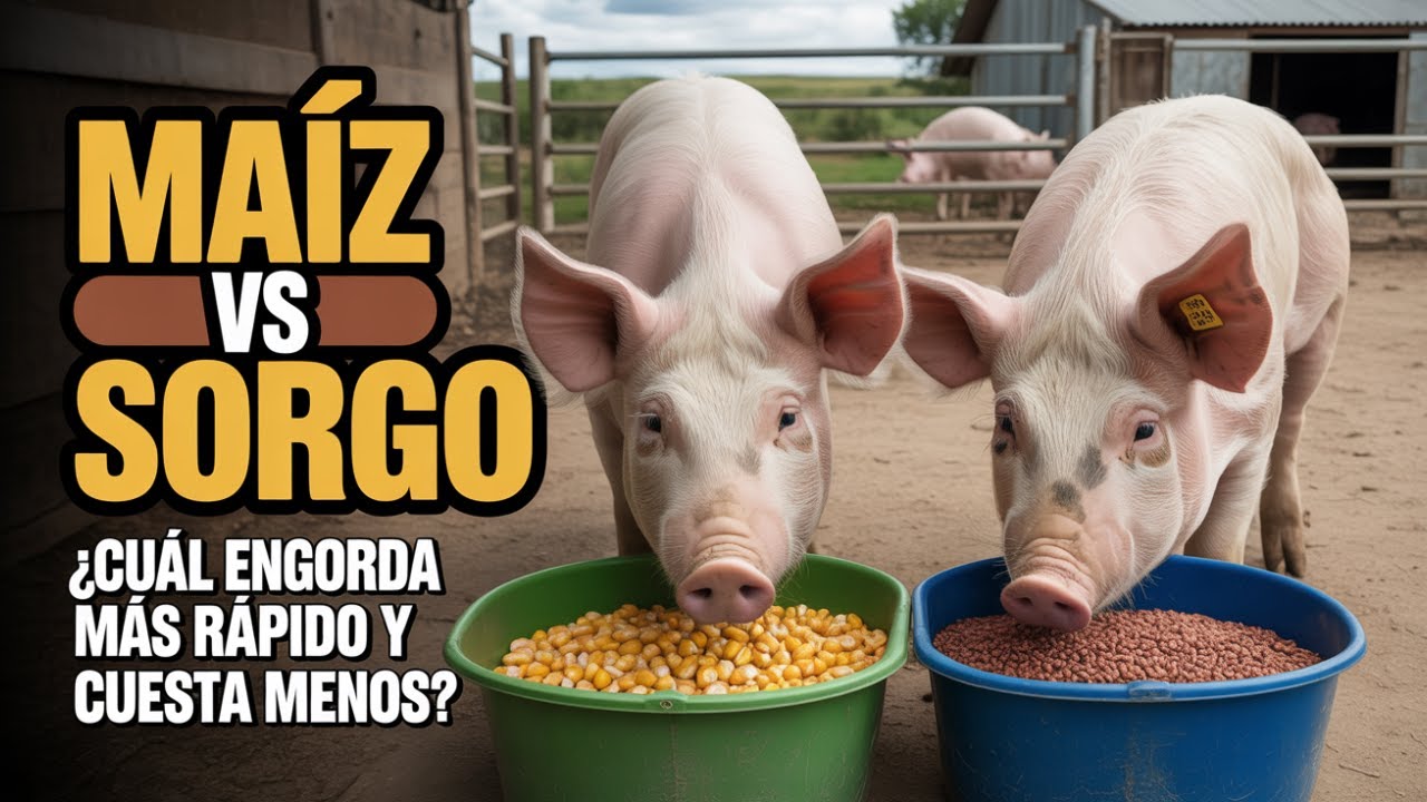 Maíz vs Sorgo ¿Cuál Engorda Más Rápido tus cerdos a Menor Costo