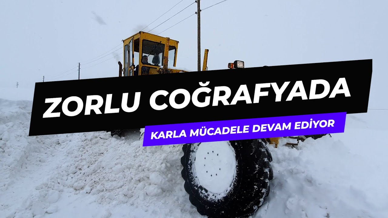 Gümüşhane'nin zorlu coğrafyasında karla mücadele çalışmaları devam ediyor