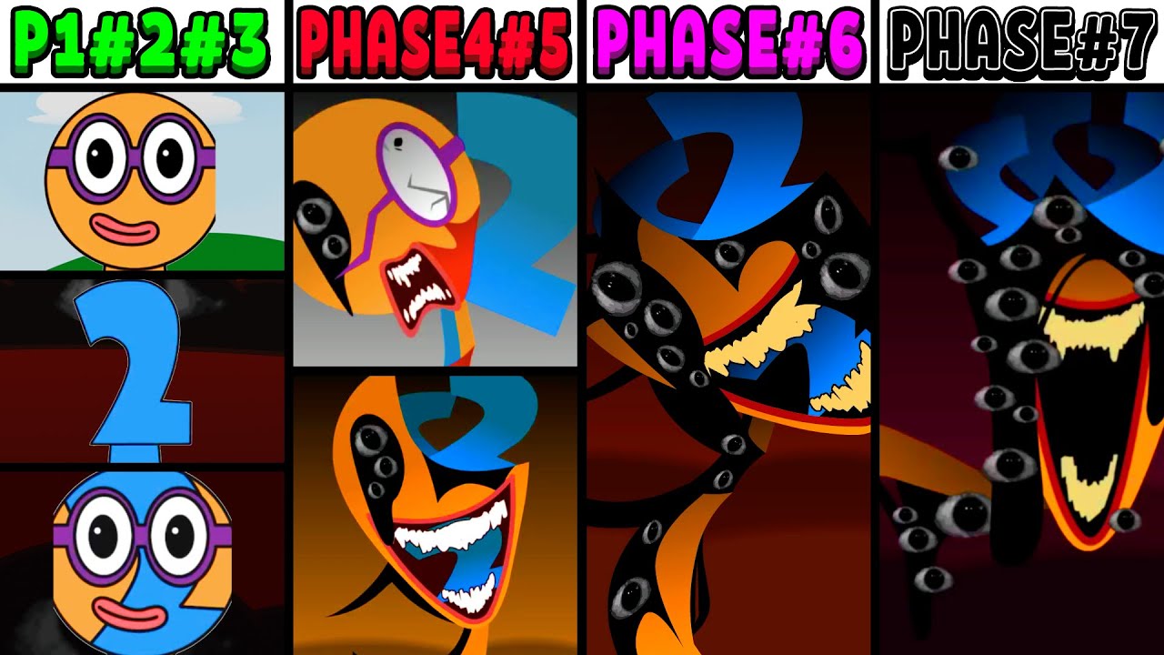 All Phases in New Incredibox Sprunki Oc of Number 2: From Phase 1 to Phase 7